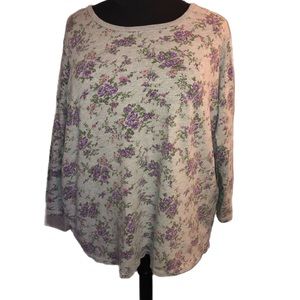 Woman within floral 3X plus size sweatshirt